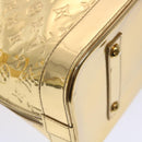 LOUIS VUITTON Monogram Miroir Alma GM Hand Bag Gold Dore M95274 LV Auth 47396S-17