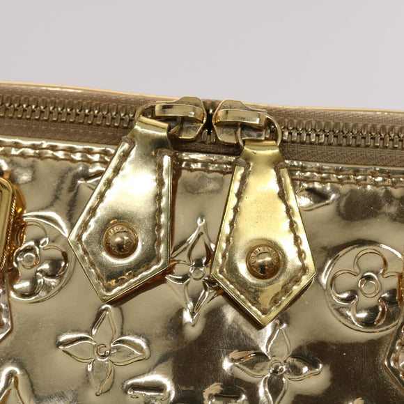 LOUIS VUITTON Monogram Miroir Alma GM Hand Bag Gold Dore M95274 LV Auth 47396S