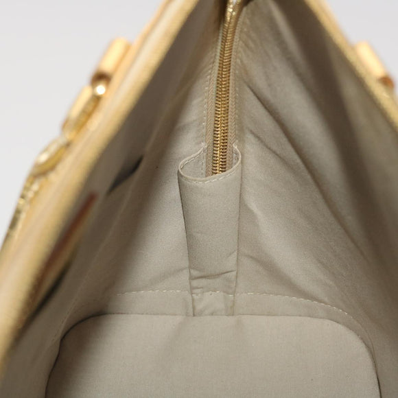 LOUIS VUITTON Monogram Miroir Alma GM Hand Bag Gold Dore M95274 LV Auth 47396S