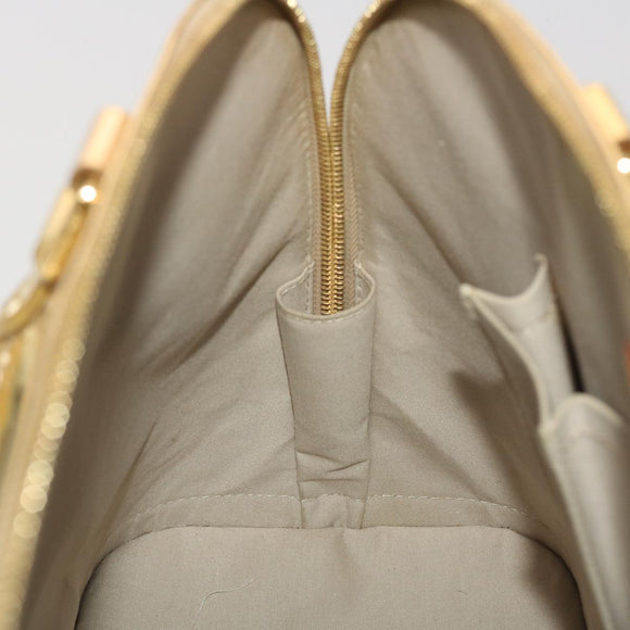 LOUIS VUITTON Monogram Miroir Alma GM Hand Bag Gold Dore M95274 LV Auth 47396S
