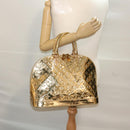 LOUIS VUITTON Monogram Miroir Alma GM Hand Bag Gold Dore M95274 LV Auth 47396S-23