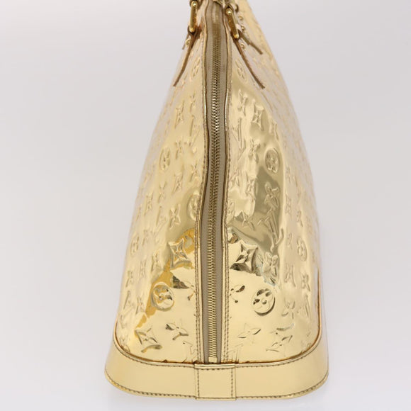 LOUIS VUITTON Monogram Miroir Alma GM Hand Bag Gold Dore M95274 LV Auth 47396S