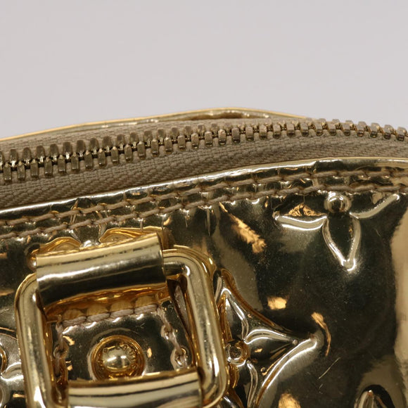 LOUIS VUITTON Monogram Miroir Alma GM Hand Bag Gold Dore M95274 LV Auth 47396S