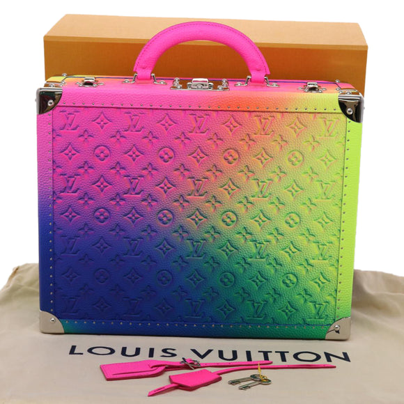 LOUIS VUITTON Monogram Taurillon Illusion Cotteville 40 Trunk M20477 Auth 47402SM