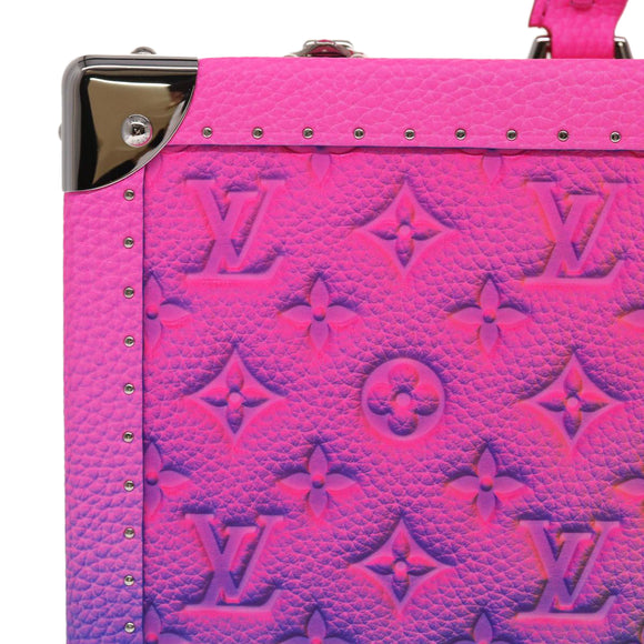 LOUIS VUITTON Monogram Taurillon Illusion Cotteville 40 Trunk M20477 Auth 47402SM