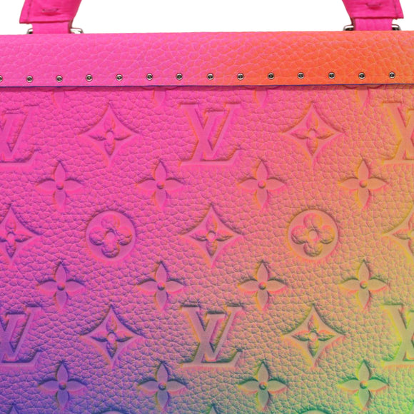 LOUIS VUITTON Monogram Taurillon Illusion Cotteville 40 Trunk M20477 Auth 47402SM