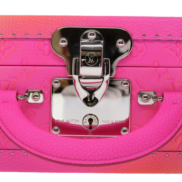 LOUIS VUITTON Monogram Taurillon Illusion Cotteville 40 Trunk M20477 Auth 47402SM