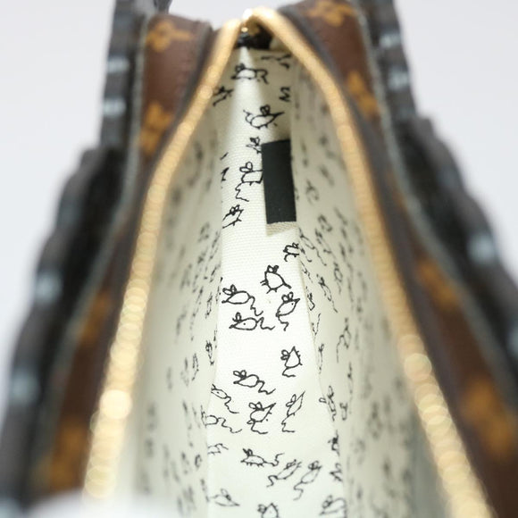 LOUIS VUITTON Catgram Pochette Full Cat Shoulder Bag Gray M53165 LV Auth 47438SM