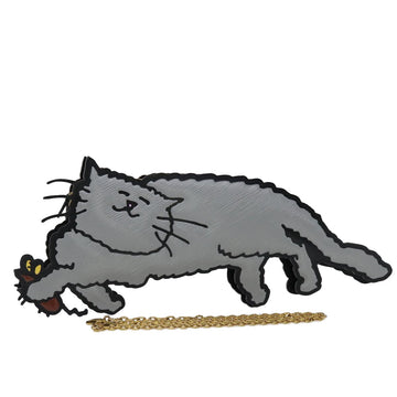 LOUIS VUITTON Catgram Pochette Full Cat Shoulder Bag Gray M53165 LV Auth 47438S