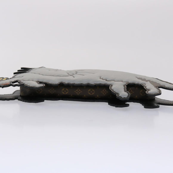 LOUIS VUITTON Catgram Pochette Full Cat Shoulder Bag Gray M53165 LV Auth 47438SM