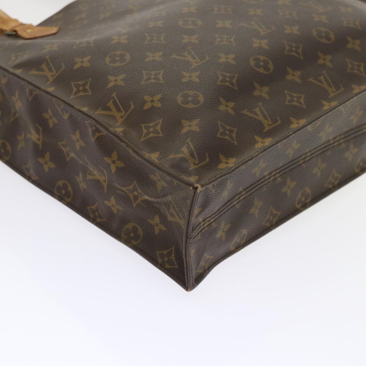 LOUIS VUITTON Monogram Sac Plat Hand Bag M51140 LV Auth 47475