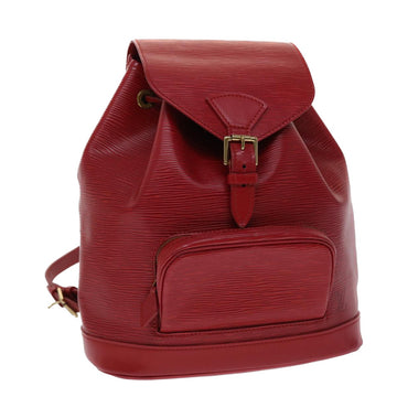LOUIS VUITTON Epi Montsouris MM Backpack Monaco 700th Red LV Auth 47479