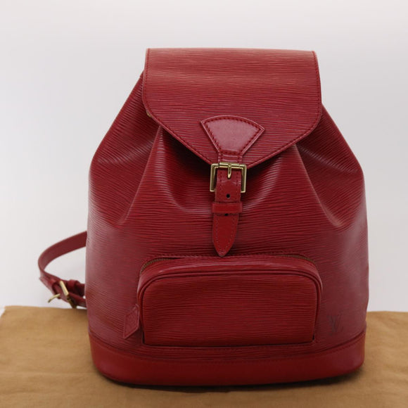 LOUIS VUITTON Epi Montsouris MM Rucksack Monaco 700th Rot LV Auth 47479