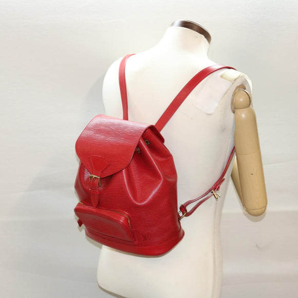 LOUIS VUITTON Epi Montsouris MM Rucksack Monaco 700th Rot LV Auth 47479