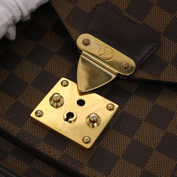 LOUIS VUITTON Damier Ebene Monceau 28 Hand Bag SPO 2way N48088 LV Auth 47539V