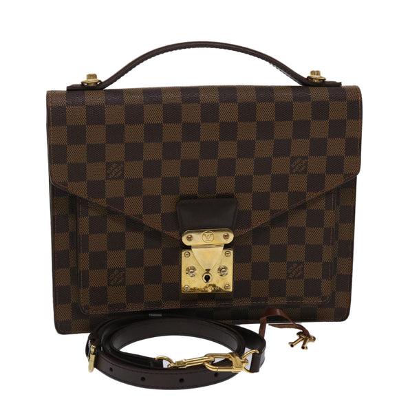 LOUIS VUITTON Damier Ebene Monceau 28 Hand Bag SPO 2way N48088 LV Auth 47539V