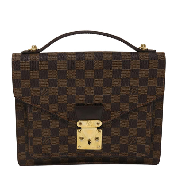 LOUIS VUITTON Damier Ebene Monceau 28 Hand Bag SPO 2way N48088 LV Auth 47539SAV