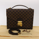 LOUIS VUITTON Damier Ebene Monceau 28 Hand Bag SPO 2way N48088 LV Auth 47539SAV-12