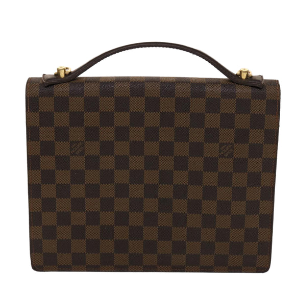 LOUIS VUITTON Damier Ebene Monceau 28 Hand Bag SPO 2way N48088 LV Auth 47539SAV