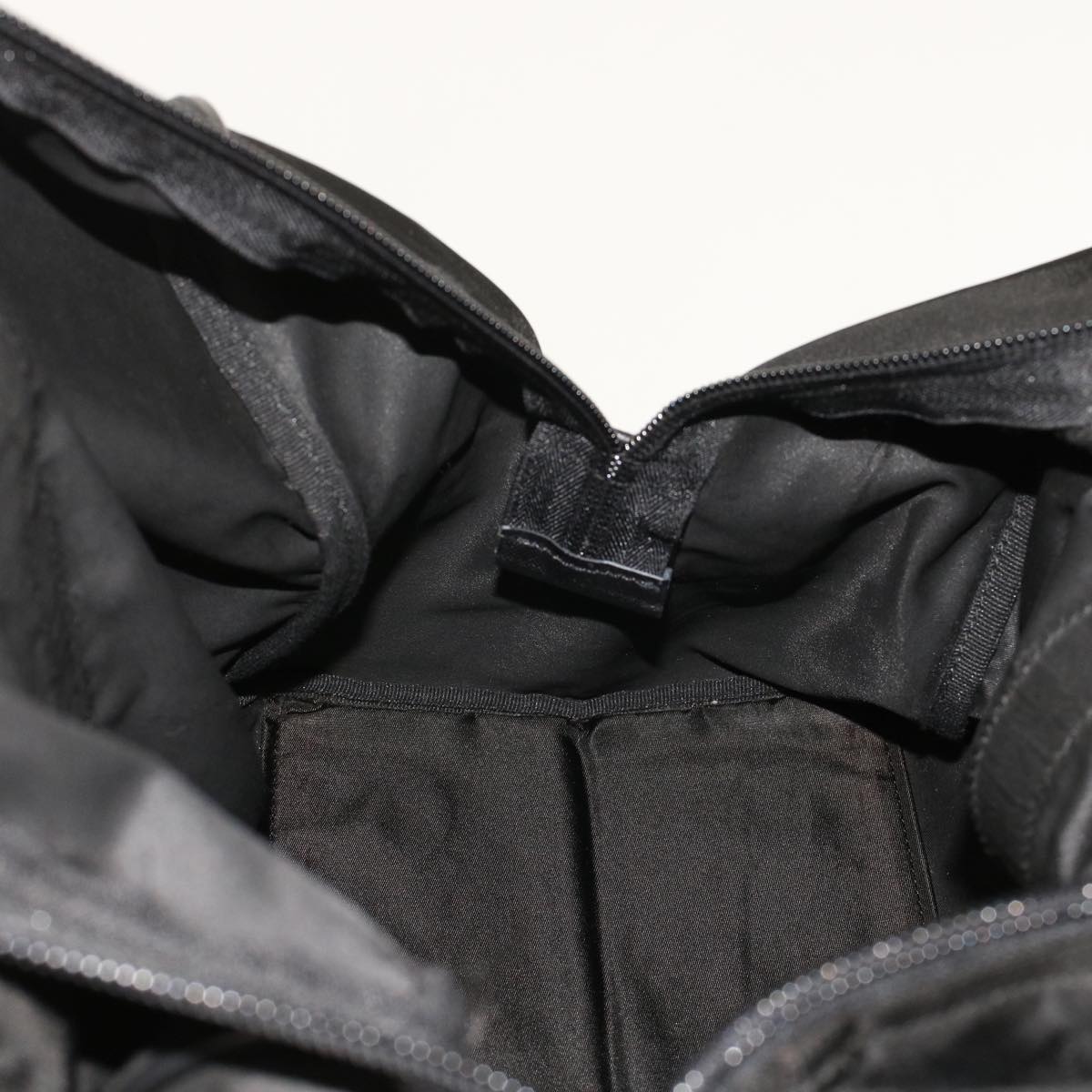 PRADA Boston Bag Nylon Black Auth 47579