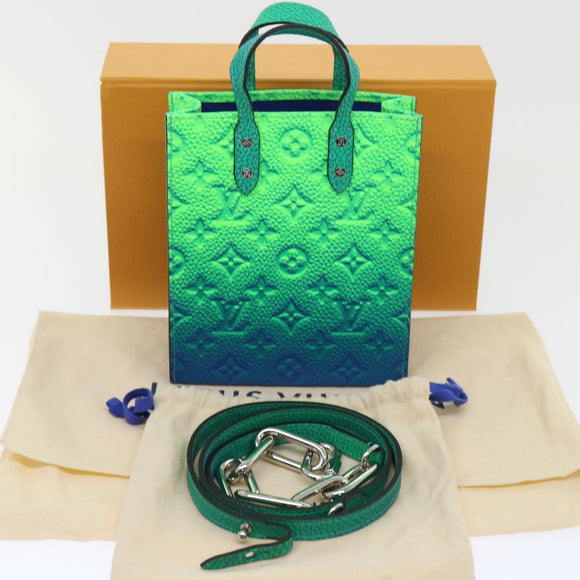 LOUIS VUITTON Monogram Taurillon Illusion Sac Plat XS Bag M81221 LV Auth 47623SM