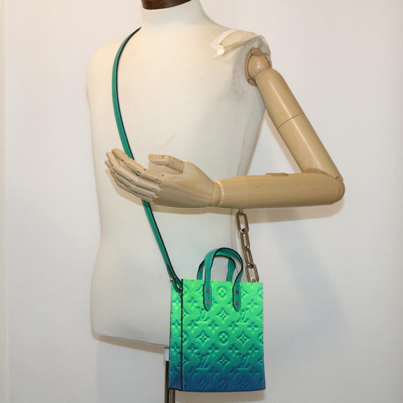 LOUIS VUITTON Monogram Taurillon Illusion Sac Plat XS Bag M81221 LV Auth 47623SM
