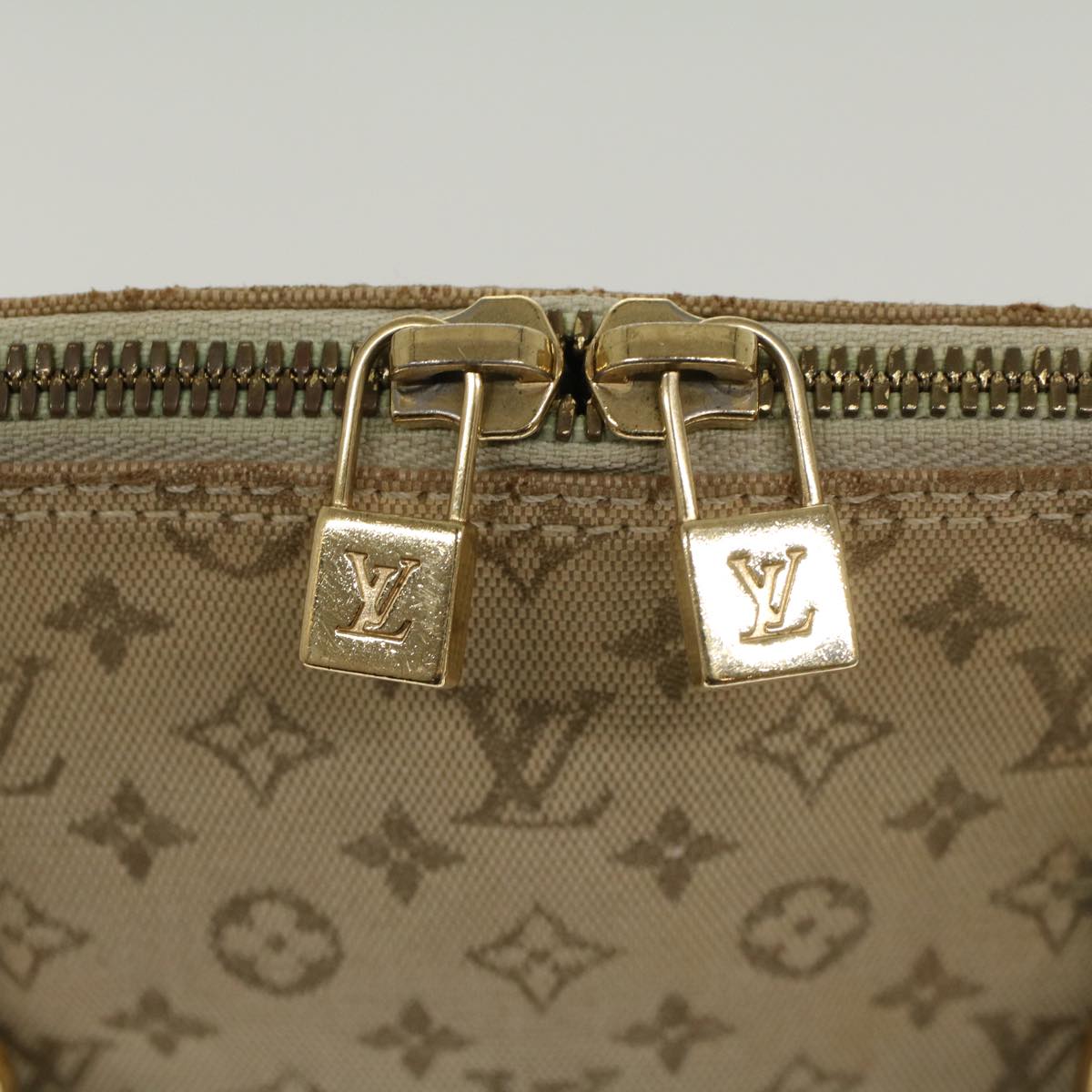 LOUIS VUITTON Monogram Mini Alma Haut Hand Bag Khaki M92203 LV Auth 47628