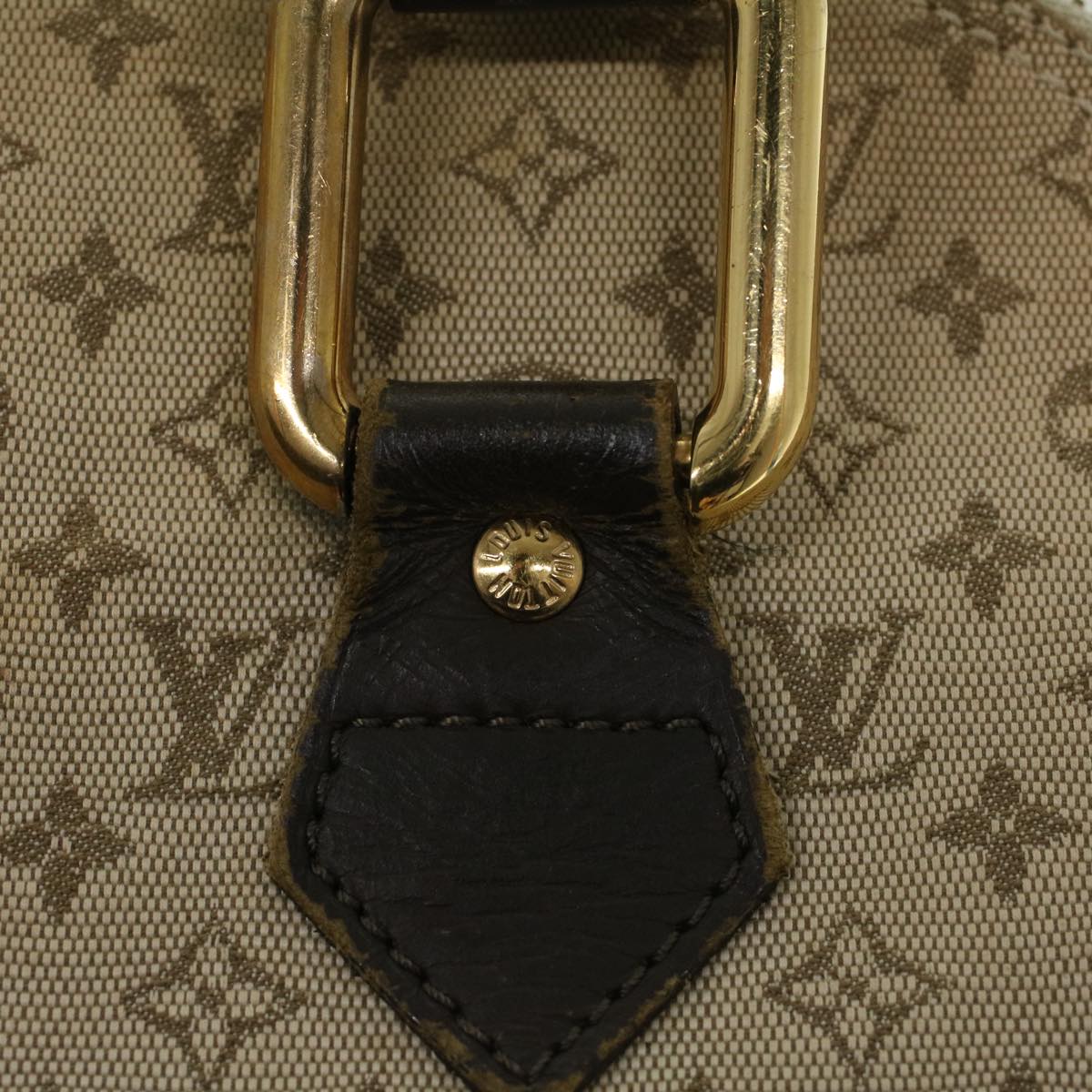 LOUIS VUITTON Monogram Mini Alma Haut Hand Bag Khaki M92203 LV Auth 47628