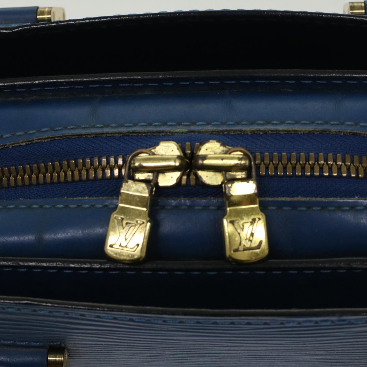 LOUIS VUITTON Epi Pont Neuf Hand Bag Blue M52055 LV Auth 47634