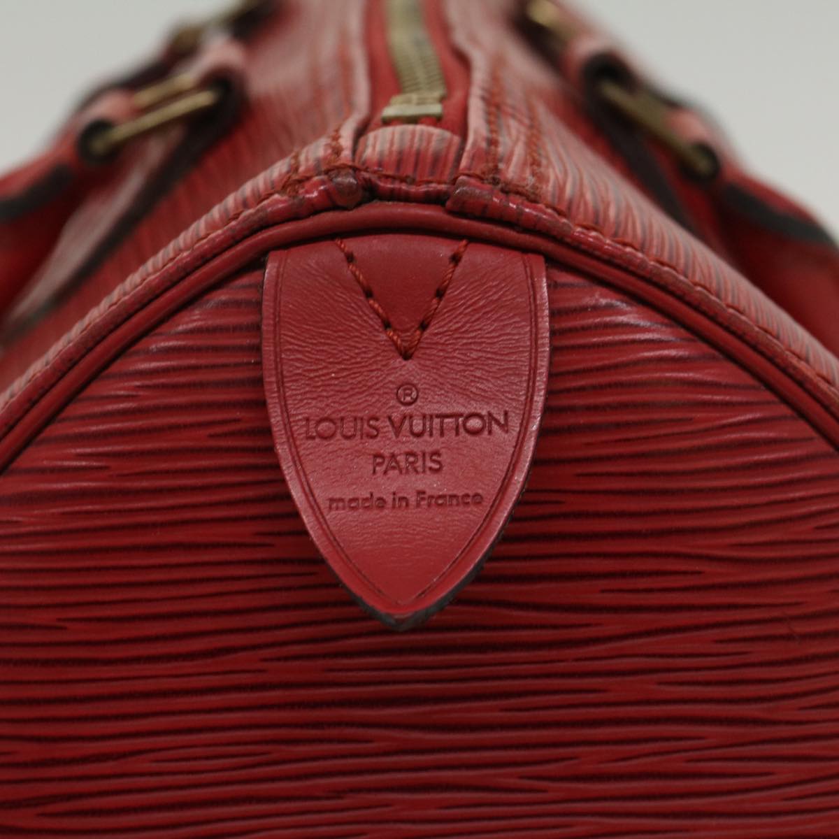 LOUIS VUITTON Epi Speedy 30 Hand Bag Red M43007 LV Auth 47642