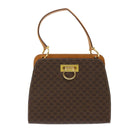 CELINE Macadam Canvas Hand Bag PVC Leather Brown Auth 47659-2