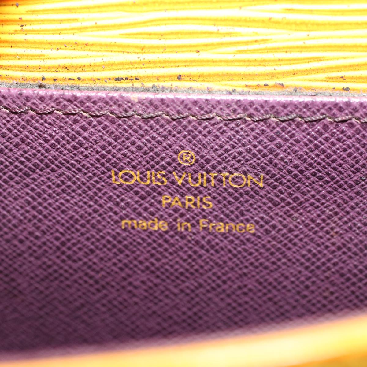 LOUIS VUITTON Epi Saint Cloud PM Shoulder Bag Yellow M52219 LV Auth 47681