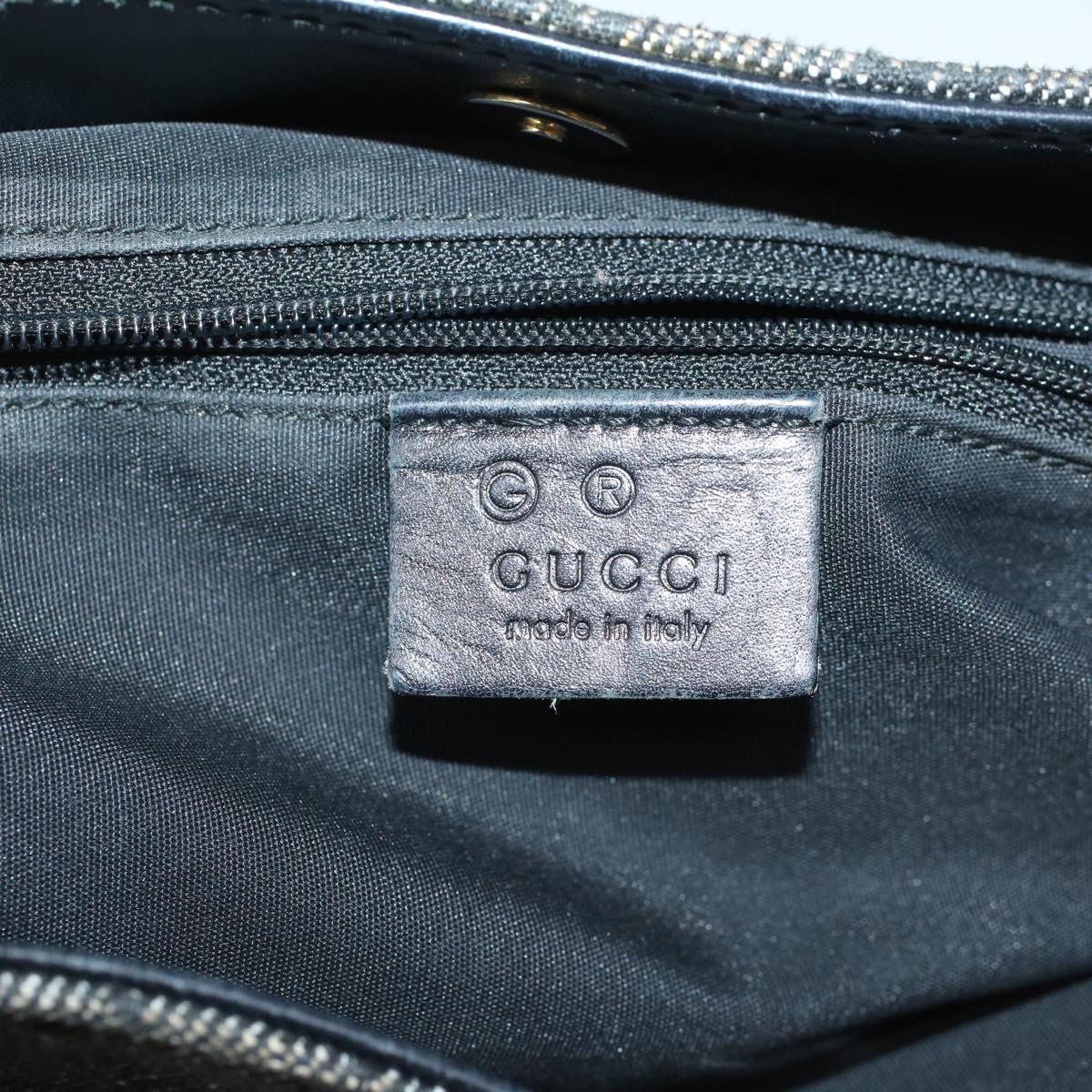 GUCCI GG Canvas Shoulder Bag Black 257296 Auth 47689