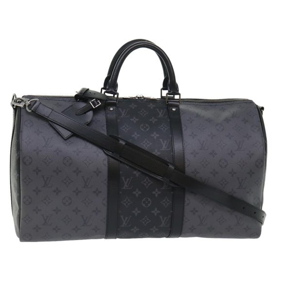 LOUIS VUITTON Eclipse Reverse Keepall Bandouliere 50 Bag M45392 LV Auth 47830S