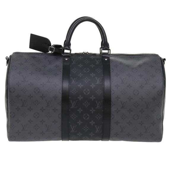 LOUIS VUITTON Eclipse Reverse Keepall Bandouliere 50 Bag M45392 LV Auth 47830S