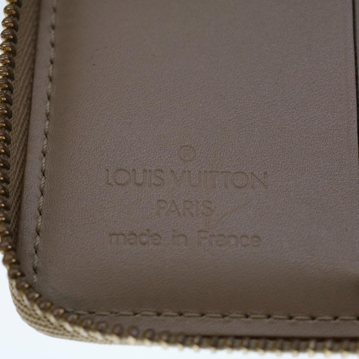 LOUIS VUITTON Monogram Vernis Bloom Compact Wallet Beige M91015 LV Auth 47837