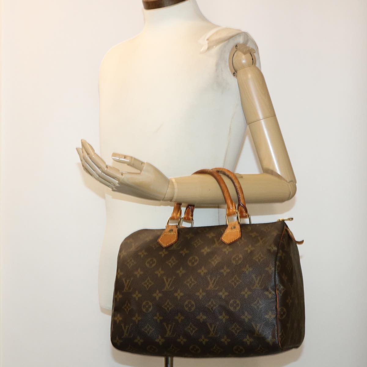 LOUIS VUITTON Monogram Speedy 30 Hand Bag M41526 LV Auth 47921