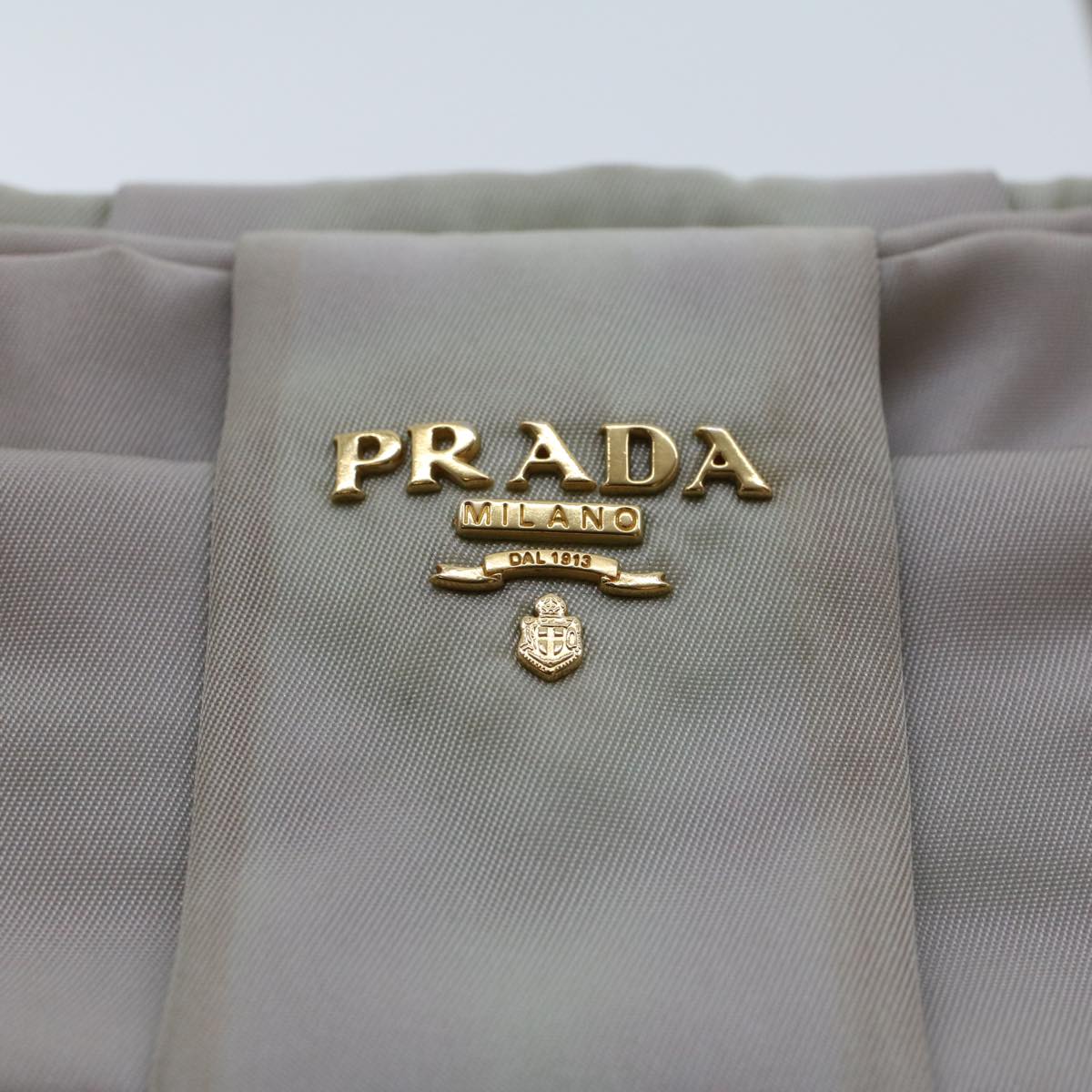 PRADA Hand Bag Nylon 2way Gray Auth 48005