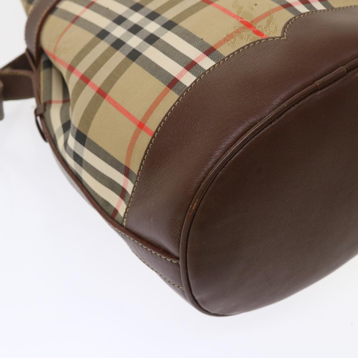 Burberrys Nova Check Shoulder Bag Canvas Beige Brown Auth 48030