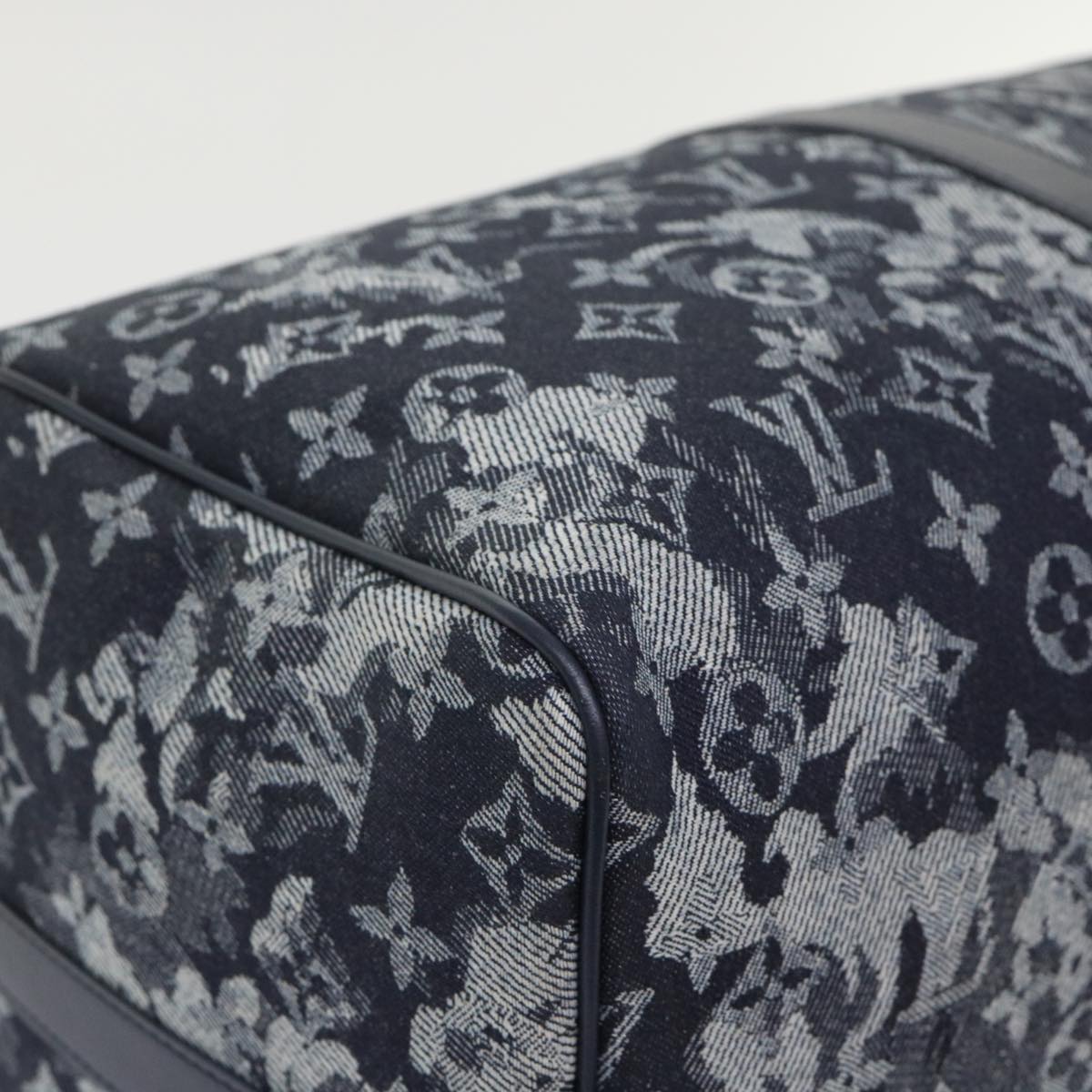 LOUIS VUITTON Monogram Tapestry Keepall Bandouliere 50 Boston M57285 Auth 48047A