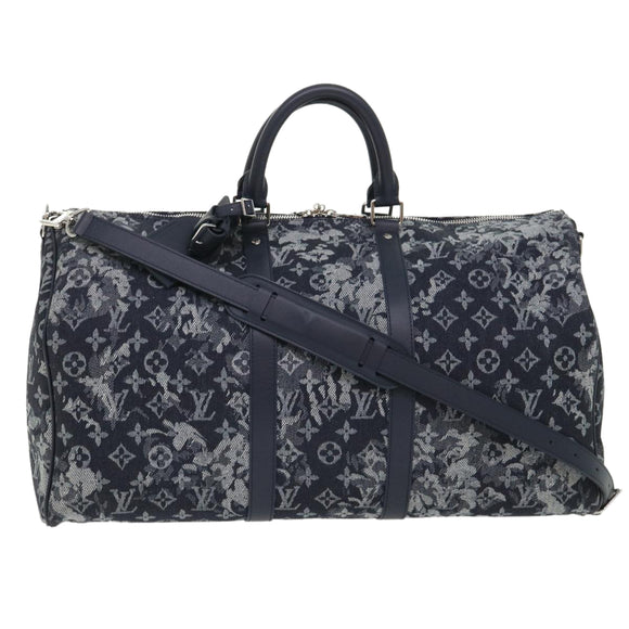 LOUIS VUITTON Monogram Tapestry Keepall Bandouliere 50 Boston M57285 Auth 48047S