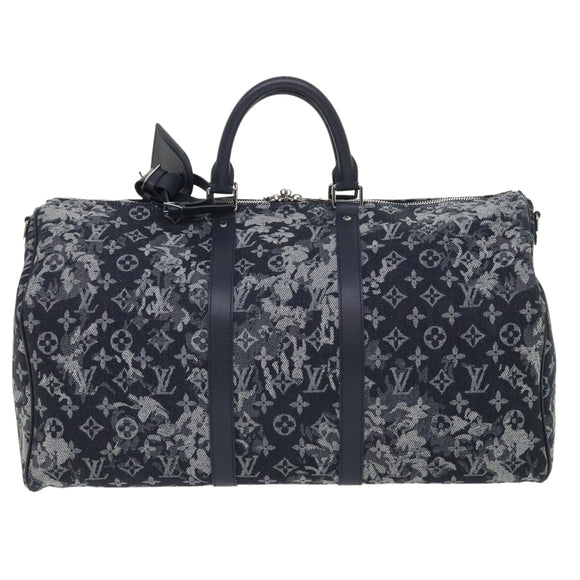 LOUIS VUITTON Monogram Tapestry Keepall Bandouliere 50 Boston M57285 Auth 48047S