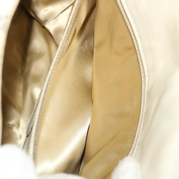 CHANEL Matelasse Shoulder Bag Canvas Light Blue White CC Auth 48071AV