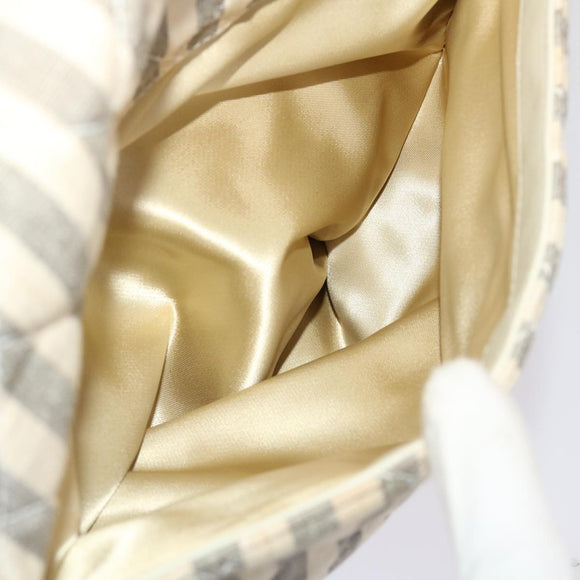 CHANEL Matelasse Shoulder Bag Canvas Light Blue White CC Auth 48071AV