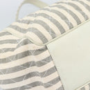 CHANEL Matelasse Shoulder Bag Canvas Light Blue White CC Auth 48071AV-14