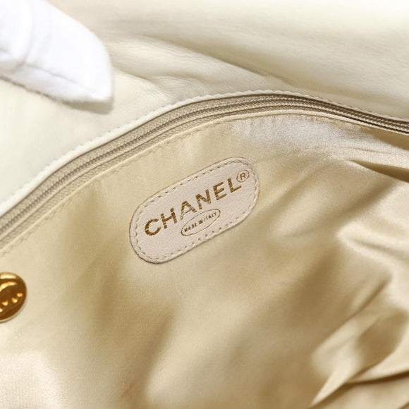 CHANEL Matelasse Shoulder Bag Canvas Light Blue White CC Auth 48071AV