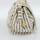 CHANEL Matelasse Shoulder Bag Canvas Light Blue White CC Auth 48071AV-4