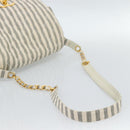 CHANEL Matelasse Shoulder Bag Canvas Light Blue White CC Auth 48071AV-7