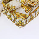 FENDI Baguette Shoulder Bag Polyester 2way White 8BR600 AK2D Auth 48072A-16