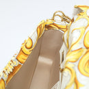 FENDI Baguette Shoulder Bag Polyester 2way White 8BR600 AK2D Auth 48072A-22